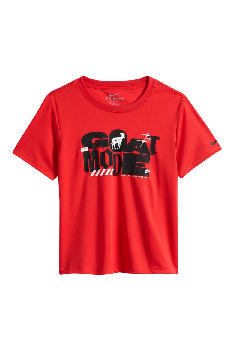Kids' Goat Mode Dri-FIT Graphic T-Shirt, Main, color, LIGHT CRIMSON