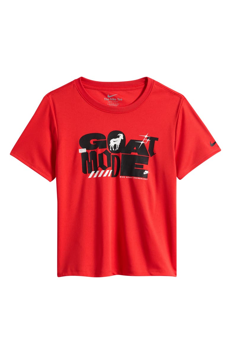 Nike Kids' Goat Mode Dri-FIT Graphic T-Shirt, Main, color, Light Crimson
