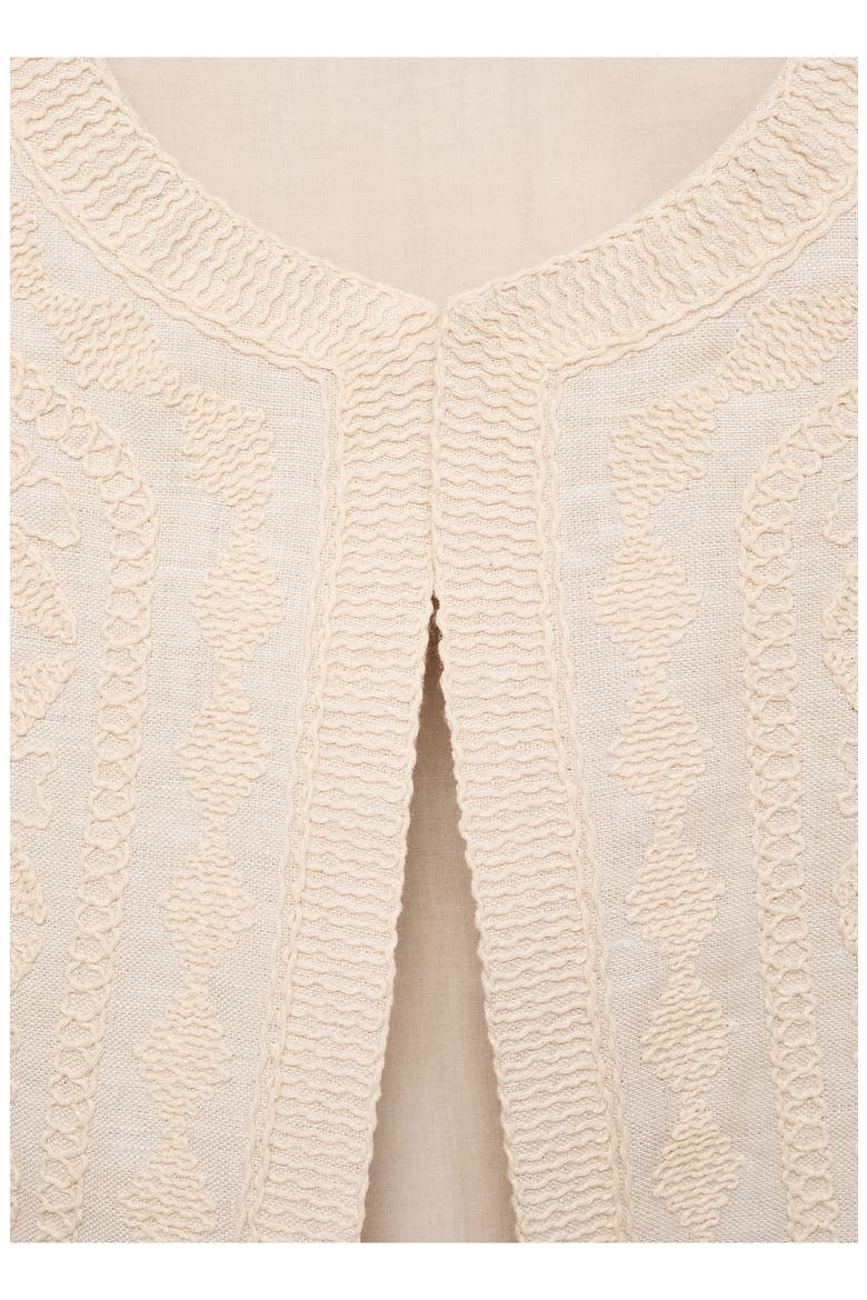 Embroidered Linen Vest, Alternate, color, ECRU