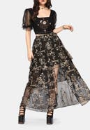 Disturbia Stellar Vine Split Tiered Tulle Skirt