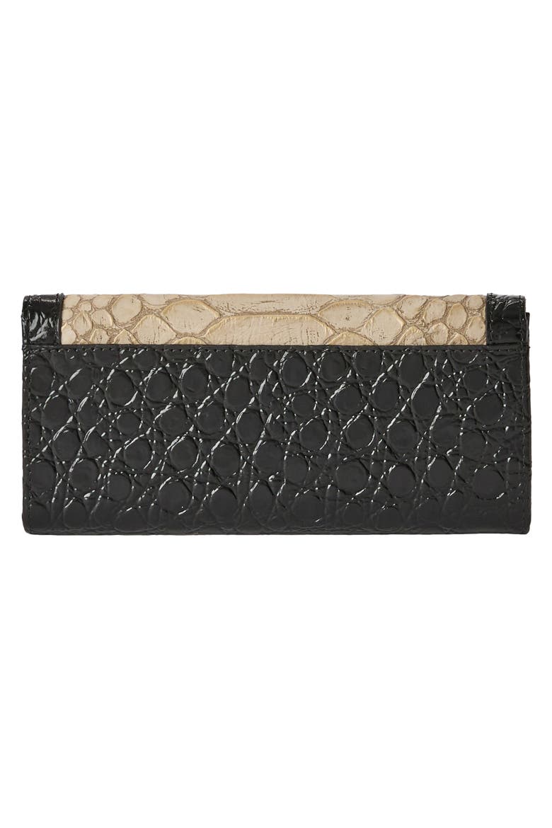Veronica Melbourne Croc Embossed Leather Envelope Wallet, Alternate, color, MULTI