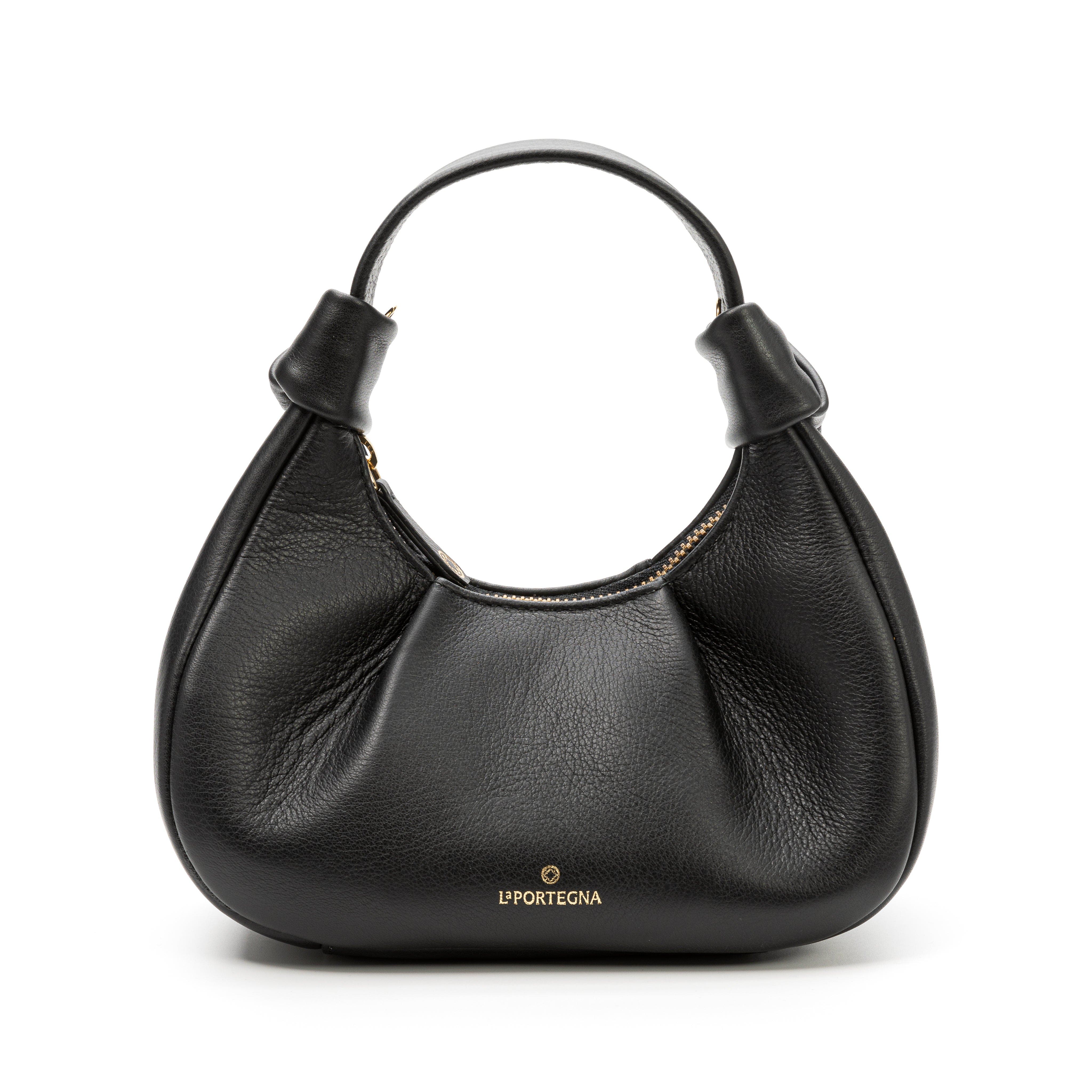 LA PORTEGNA Anita Hobo Bag, Main, color, Black