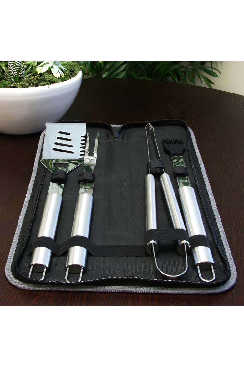 Grill Basics 5 Piece Grill Basics BBQ Set, Alternate, color, Silver