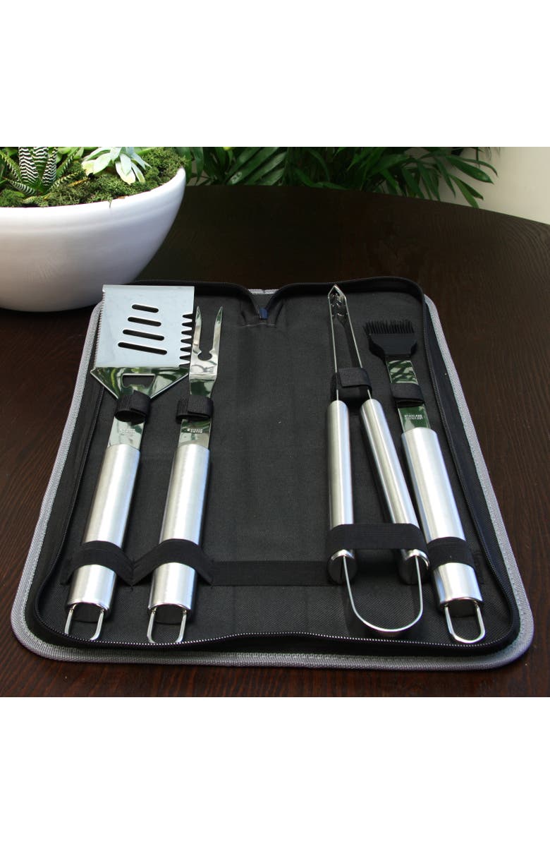 Gibson Grill Basics 5 Piece Grill Basics BBQ Set, Alternate, color, Silver