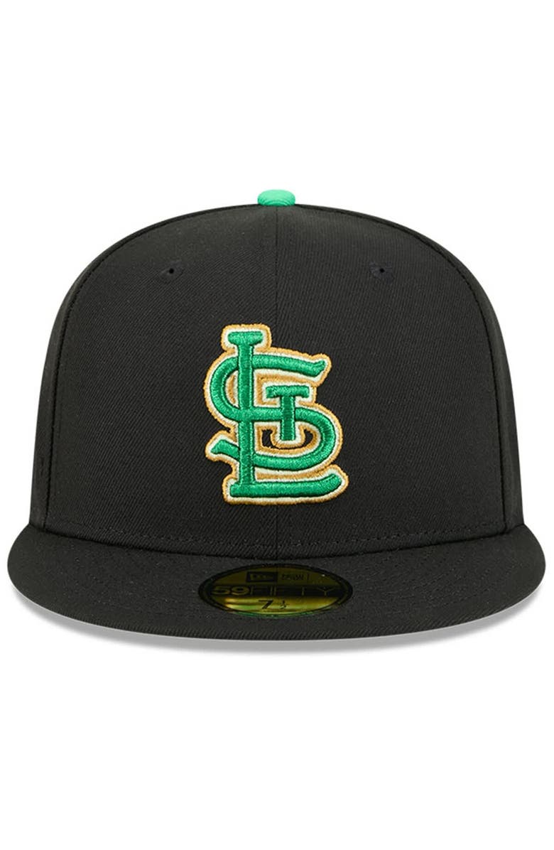 New Era Men's New Era  Black St. Louis Cardinals 2026 St. Patrick's Day 59FIFTY Fitted Hat, Alternate, color, Black