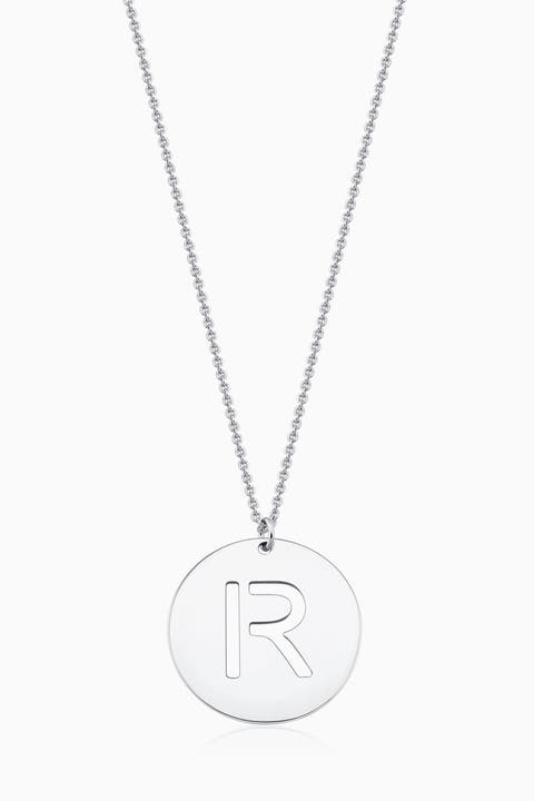 Say My Name Initial Pendant Necklace in Sterling Silver