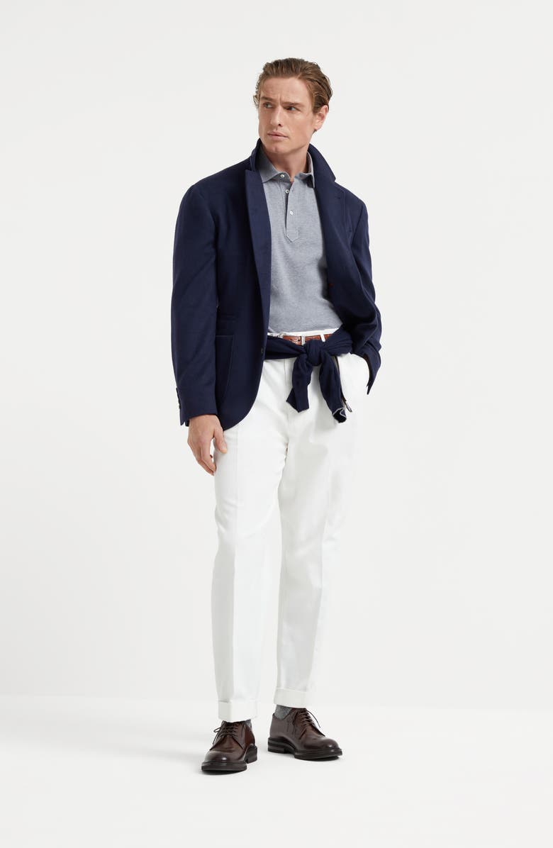 Brunello Cucinelli Polo with shirt collar, Alternate, color, 