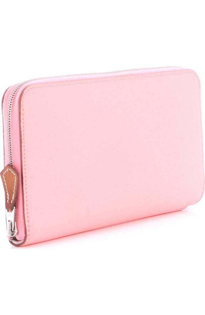 Pre-Owned Hermes Azap Zip Around Wallet Silk'in Epsom Long, Alternate, color, Rose Confetti