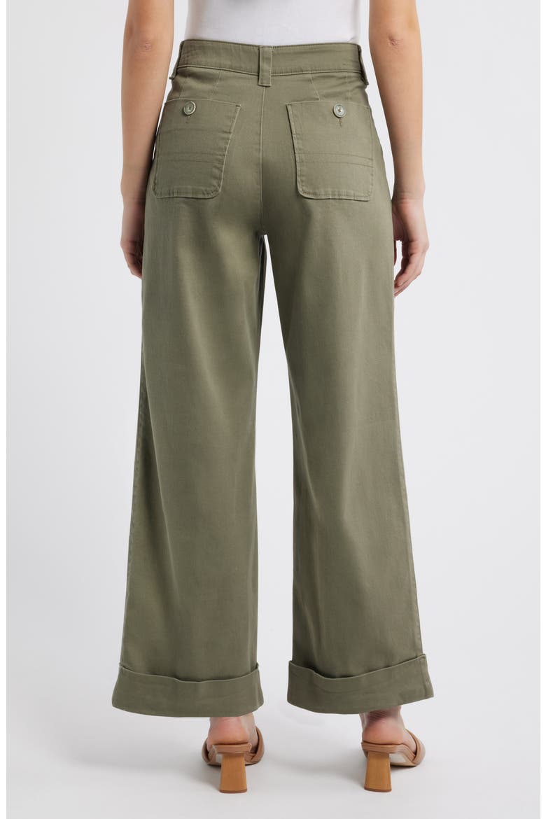 Skyrise Wide Leg Pants, Alternate, color, LAUREL OAK