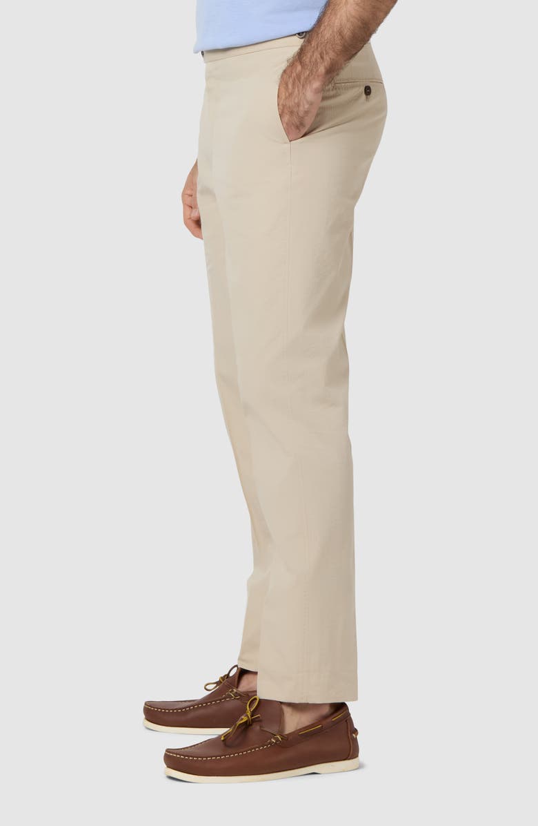 Sid Mashburn Slim Fit Flat Front Cotton Seersucker Pants, Alternate, color,
