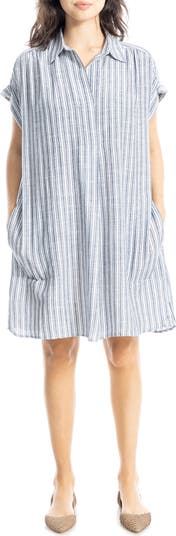 Collared Pinstripe Dress