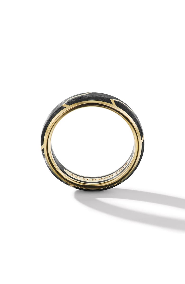 David Yurman Forged Carbon Band Ring in 18K Gold, 6mm, Alternate, color,