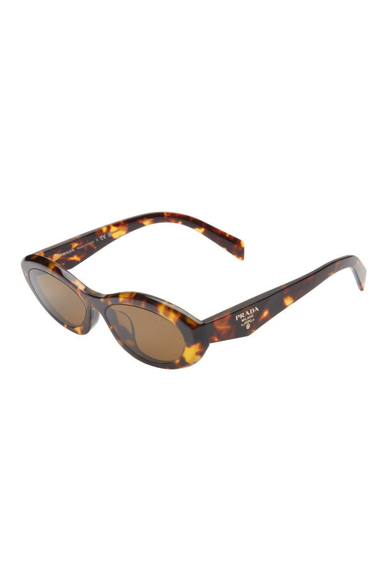 56mm Oval Sunglasses, Alternate, color, DARK BROWN