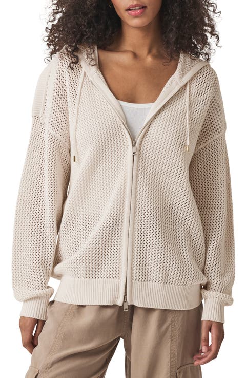 Nala Openwork Cotton Zip Hoodie