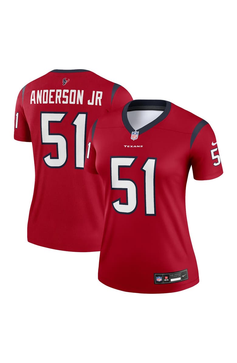 Nike Women's Nike Will Anderson Jr. Red Houston Texans  Legend Jersey, Alternate, color, 