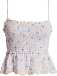 LoveShackFancy Marzenia Peplum Top