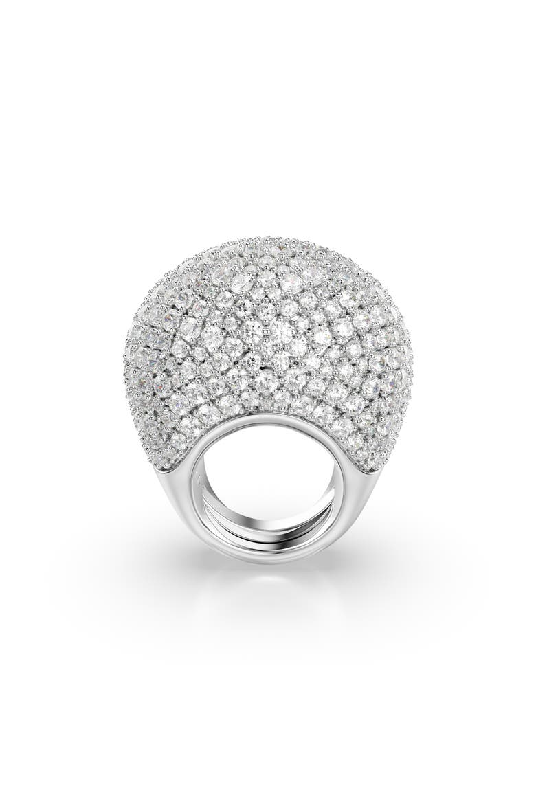 Sublima Crystal Cocktail Ring, Alternate, color, WHITE/ SILVER