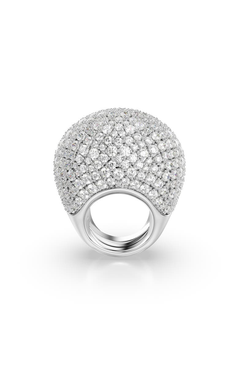Swarovski Sublima Crystal Cocktail Ring, Alternate, color, White/ Silver