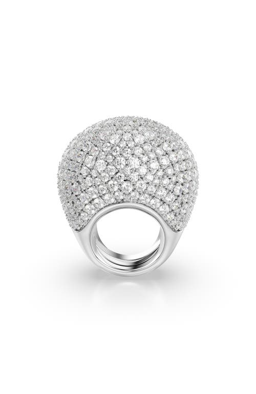 Swarovski Sublima Crystal Cocktail Ring In Silver