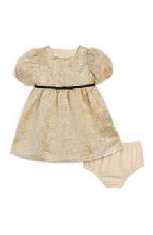 Pippa & Julie Jill Puff Sleeve Jacquard Party Dress