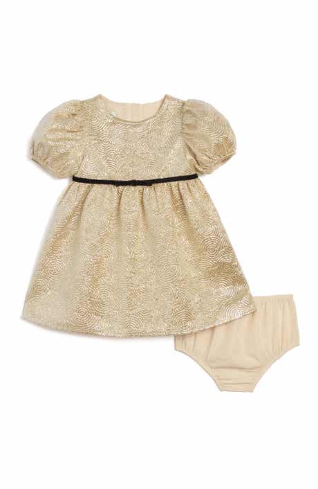 Pippa & Julie Jill Puff Sleeve Jacquard Party Dress