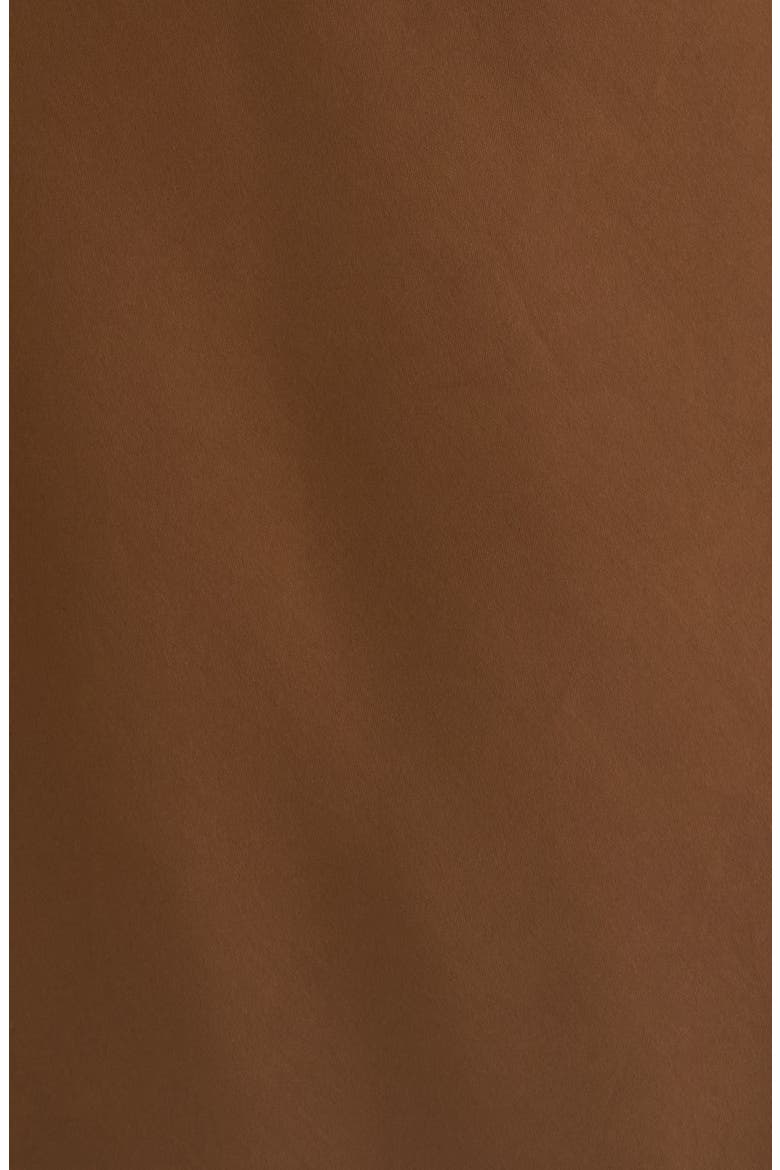 Puff Sleeve Lace Trim Maxi Dress, Alternate, color, BROWN