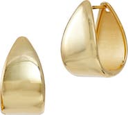 SAVVY CIE JEWELS Sterling Silver Bold Huggie Hoop Earrings