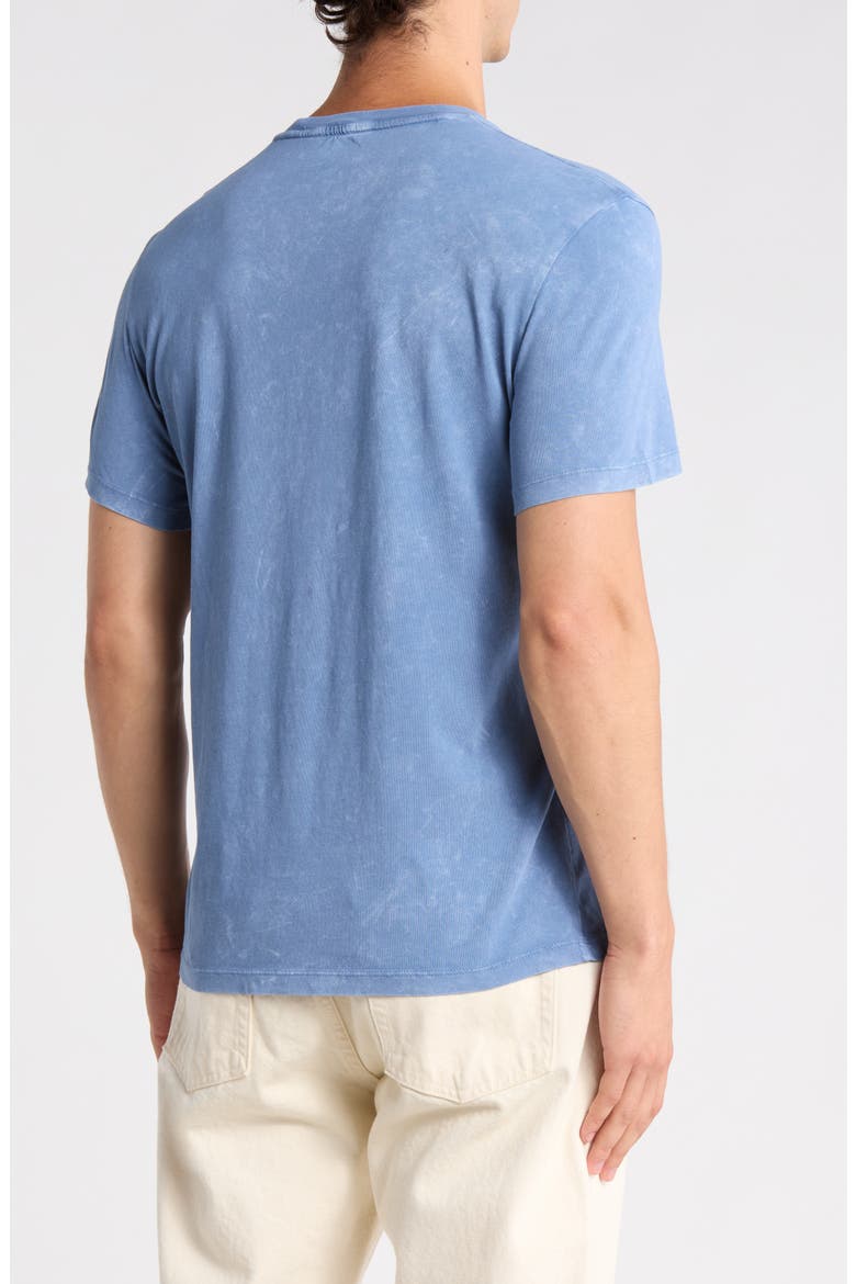 Garment Washed Chest Logo Tee, Alternate, color, MERIDIAN BLUE