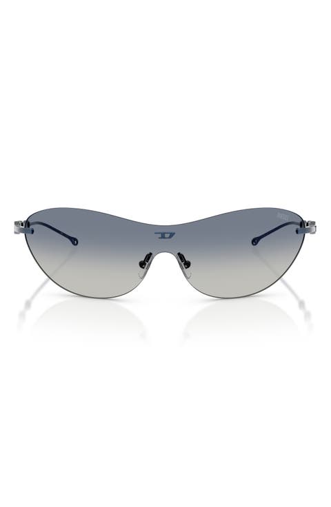 135mm Gradient Oval Shield Sunglasses