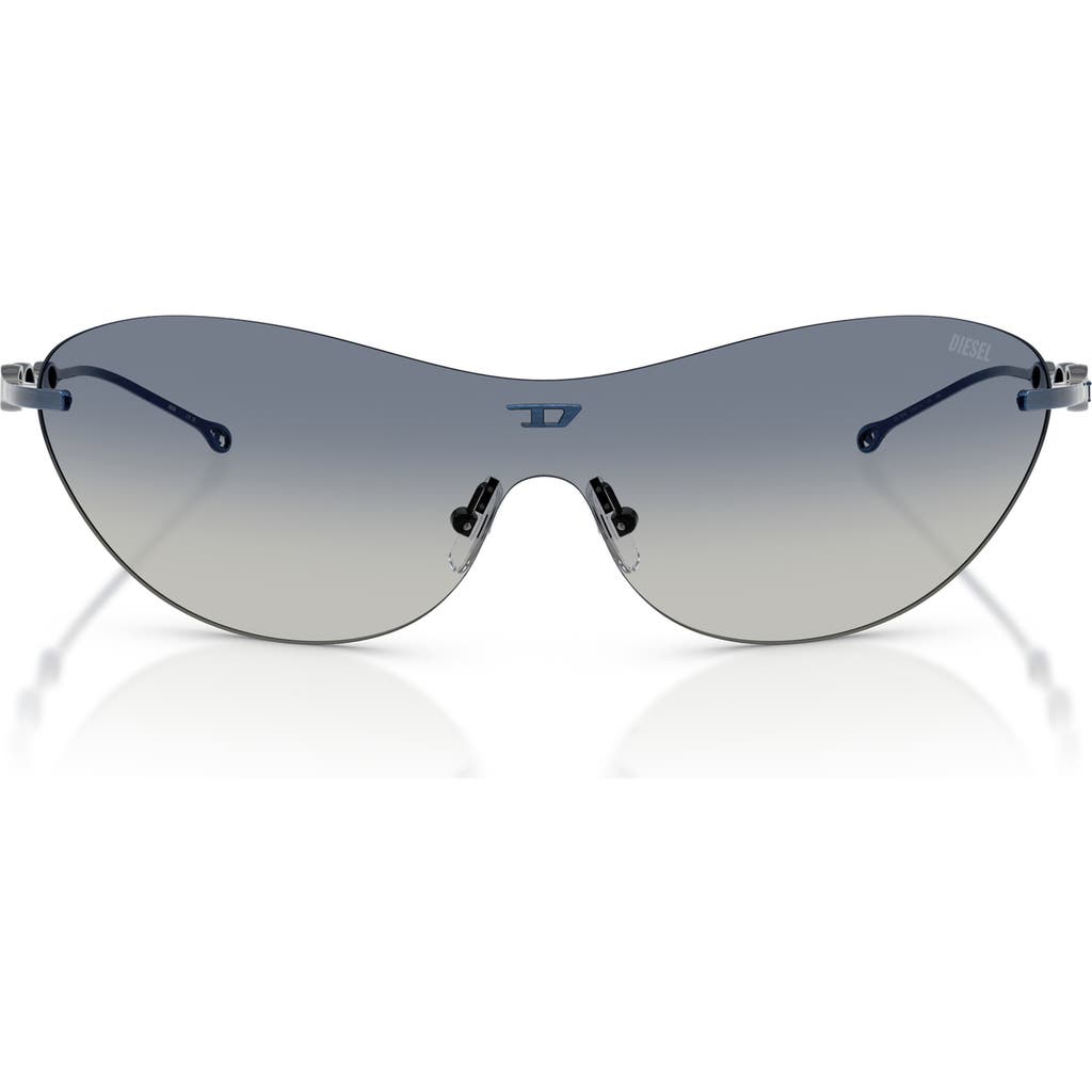 Diesel ® 135mm Gradient Oval Shield Sunglasses In Blue