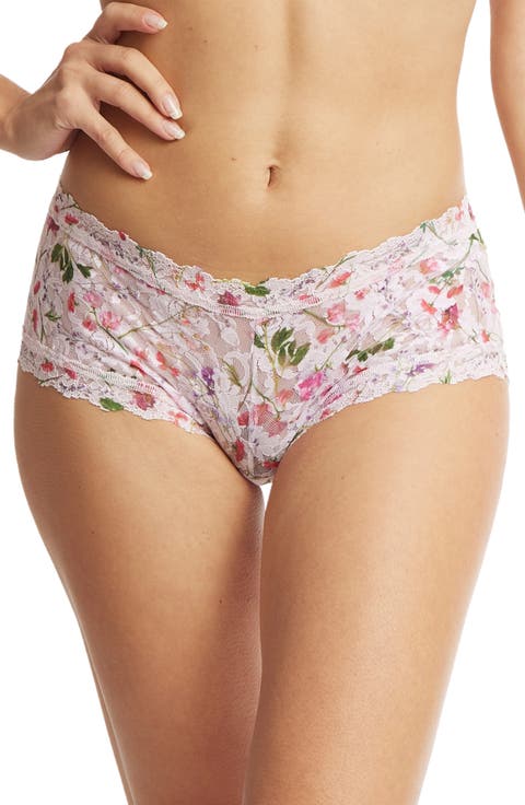 Print Signature Lace Boyshorts