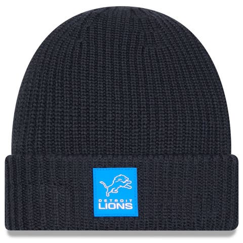 Men's New Era Charcoal Detroit Lions 2025 Sideline Cold Weather Cuffed Knit Hat