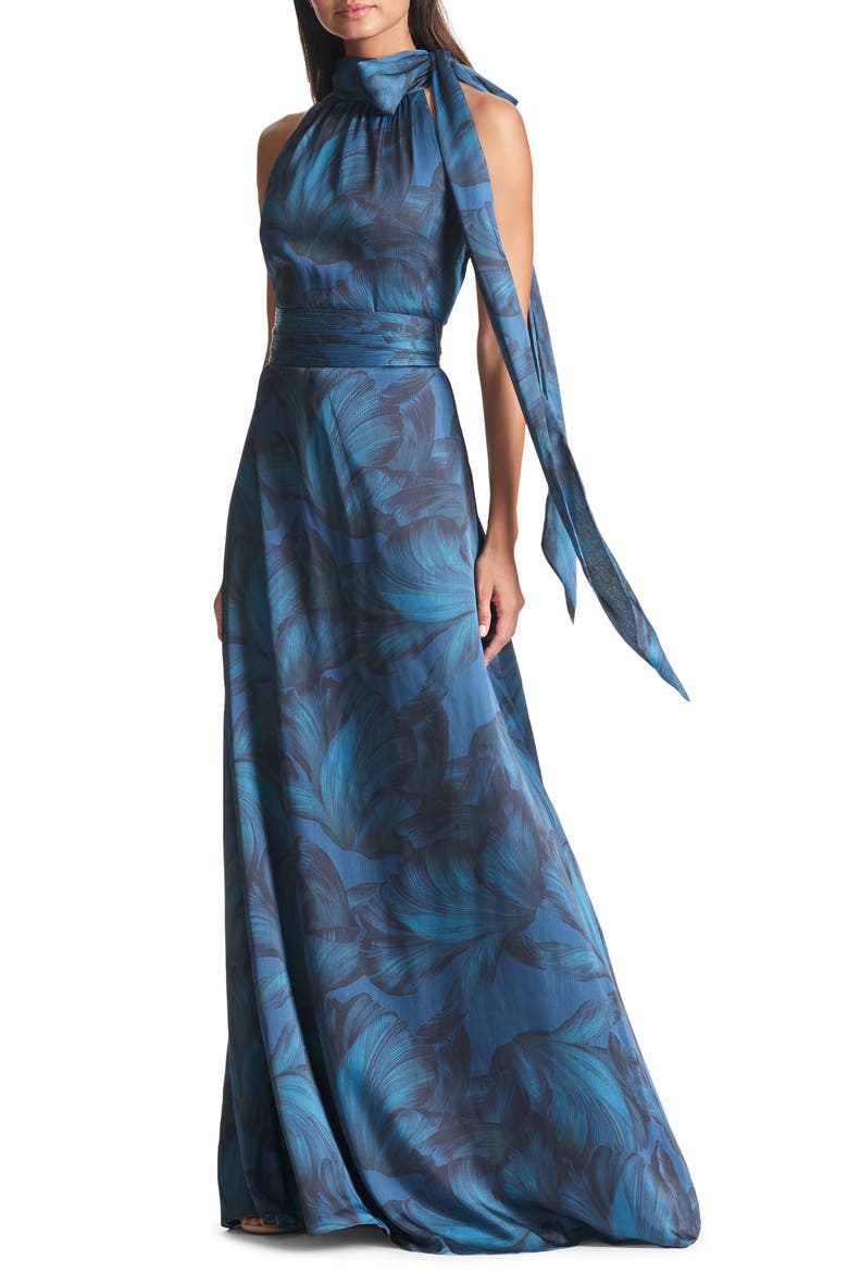 sachin and babi halter dress Kayla Gown (Women) Sleeve Type:RUFFLE