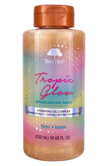 Tree Hut Tropic Glow Sparkling Gel Wash In Transparent