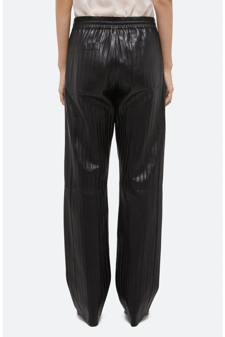 Pleated Leather Car Pants, Alternate, color, BLACK