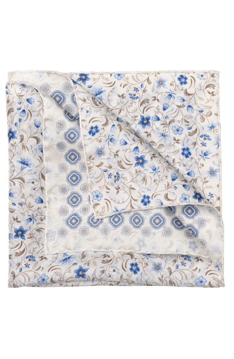 Elizabetta Italo - Double Sided Silk Pocket Square for Men, Alternate, color, Blue