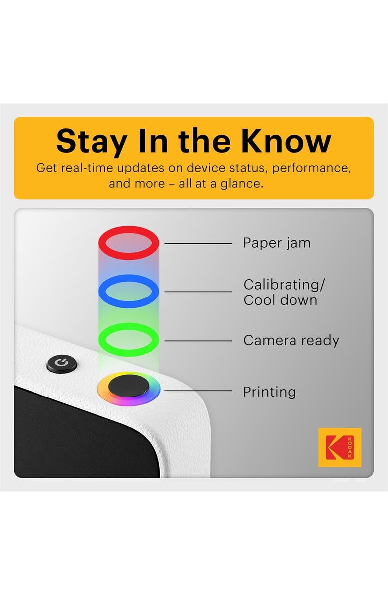 Kodak Printomatic+ Instant Camera 10MP, RGB LED, Prints Zink 2x3 Photos, Alternate, color, Black