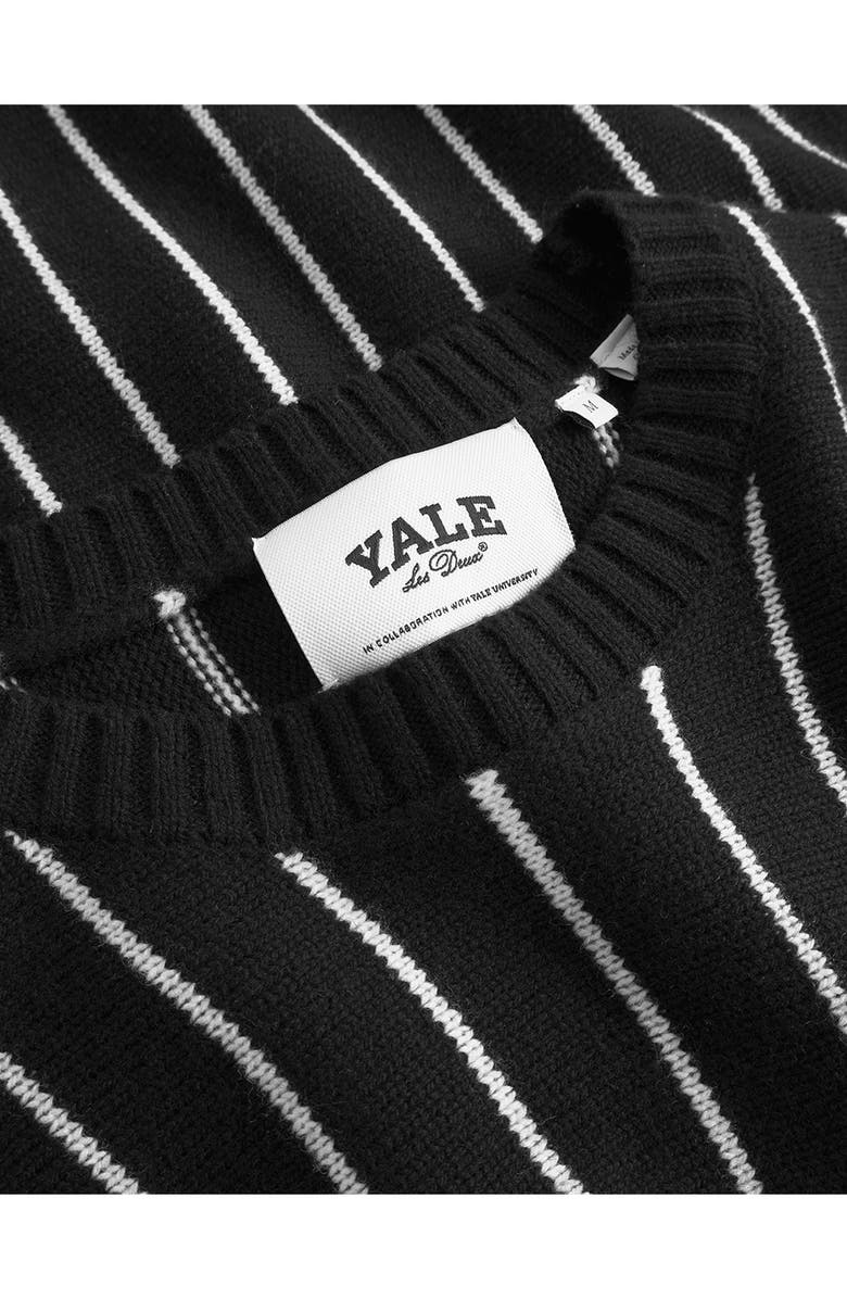 Les Deux Yale Intarsia Pinstripe Wool Sweater, Alternate, color, 