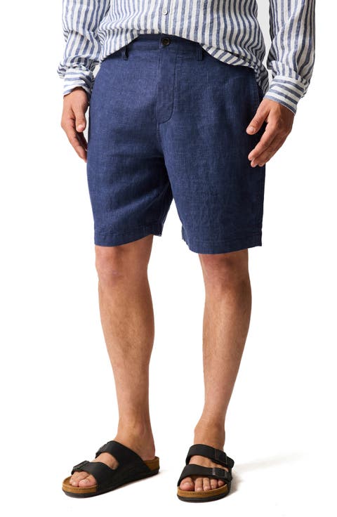 Resort Flat Front Linen Bermuda Shorts (Regular & Big)