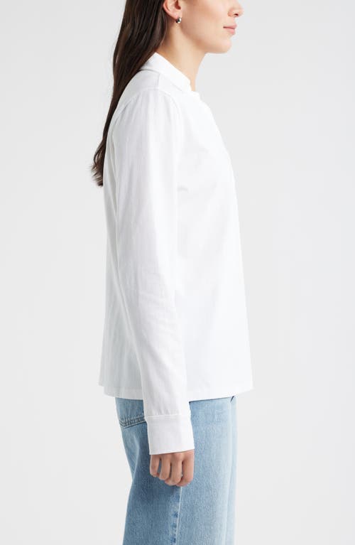 Caslonr Caslon(r) Long Sleeve Knit Johnny Collar Top