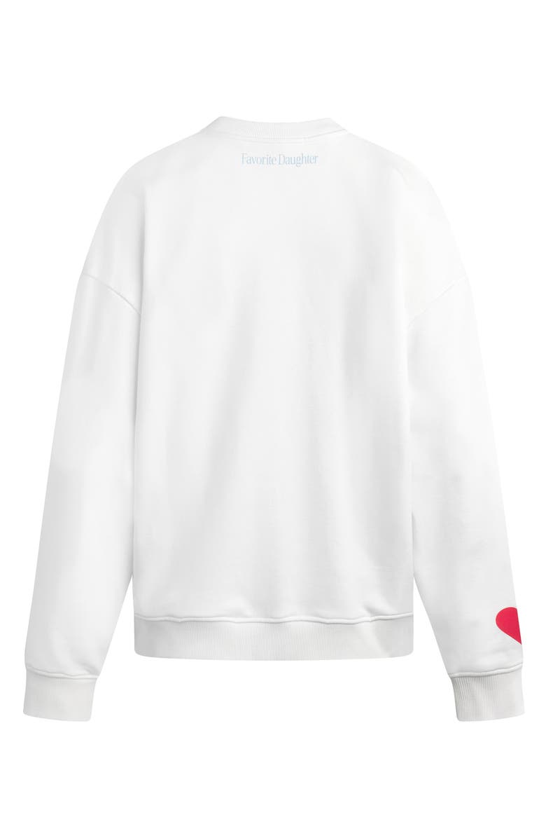 Favorite Daughter Favorite Bride Cotton Blend Sweatshirt, Alternate, color, Bright White