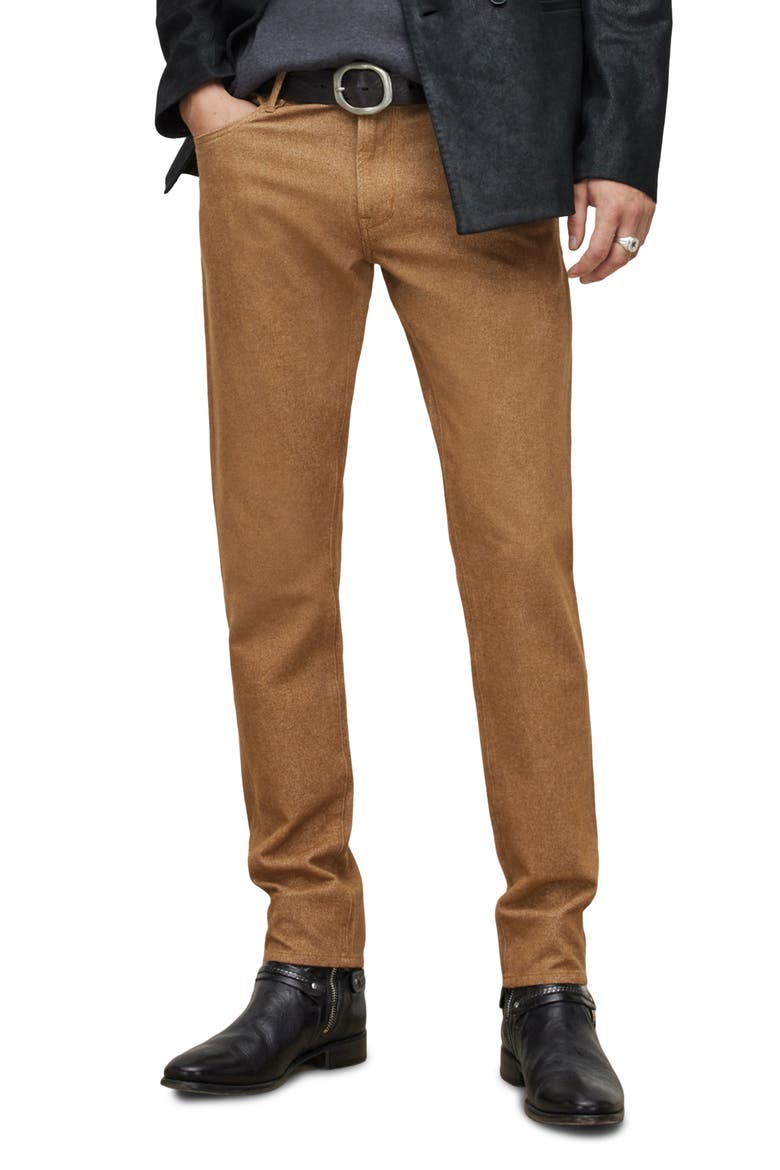 J702 Slim Fit Jeans, Alternate, color, LIGHT OCHRE BROWN