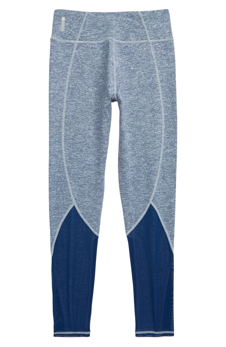 Zella Girl Mesh Inset Melange Leggings, Alternate, color,