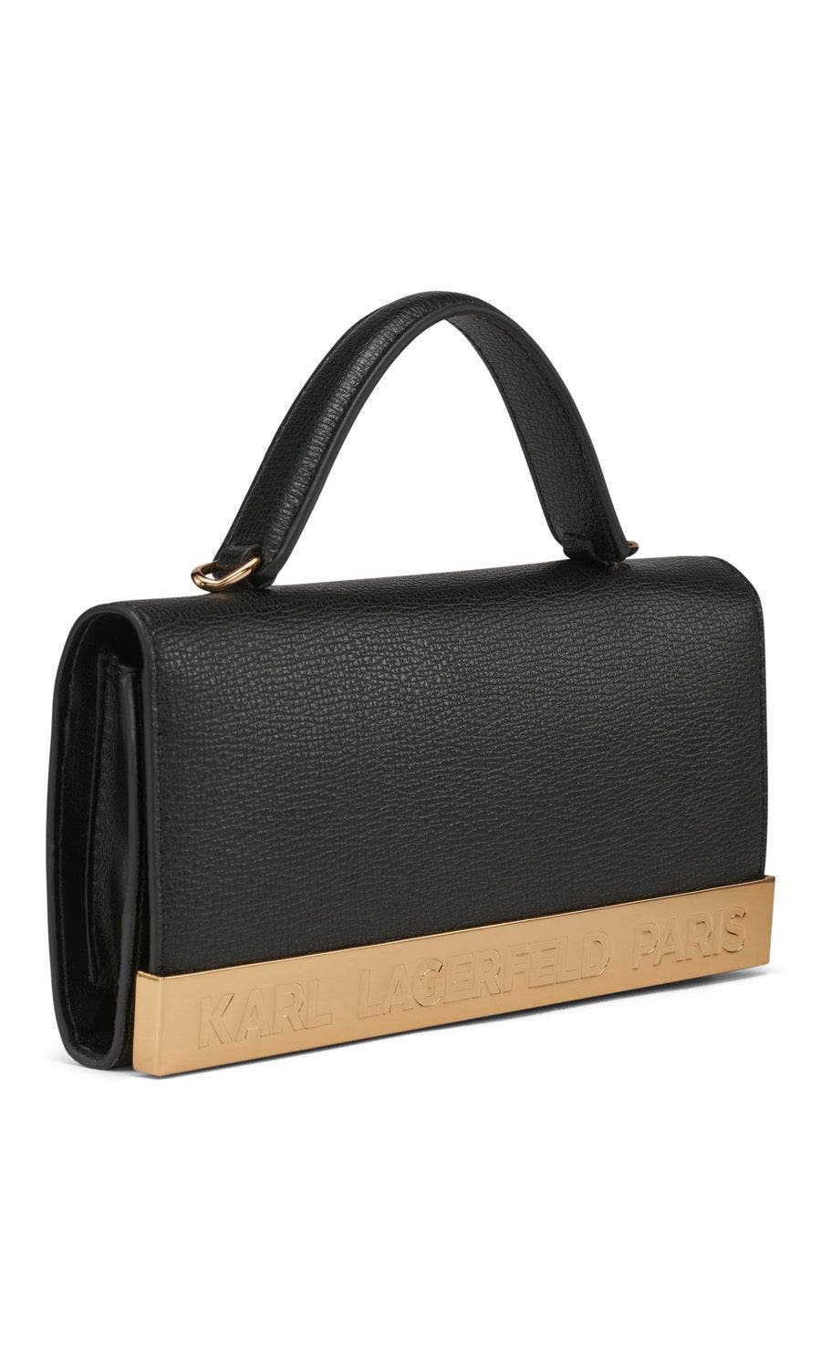 KARL LAGERFELD PARIS Jacqueline Crossbody, Alternate, color, Black/Gold