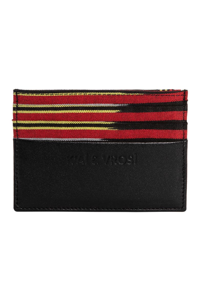 Leather Canvas Cardholder, Main, color, Black