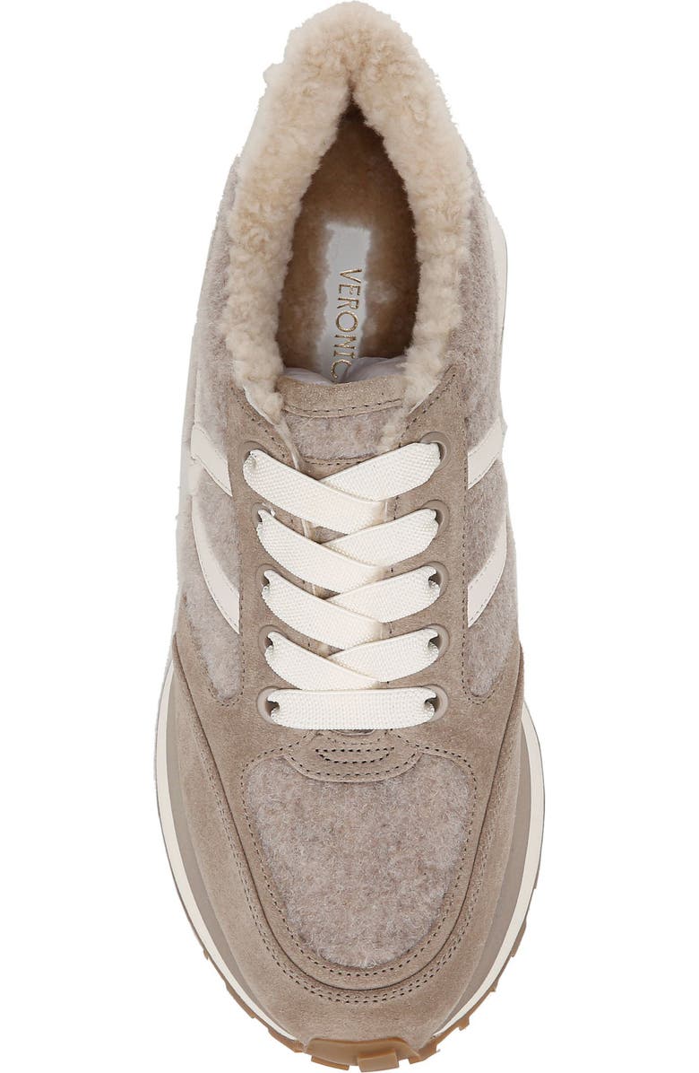 Veronica Beard Valentina Genuine Shearling Lined Sneaker, Alternate, color, Cobblestone
