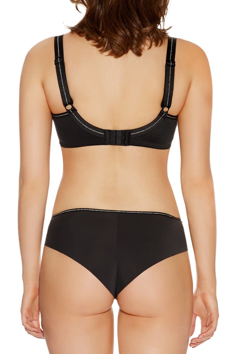 'Hero' Underwire Side Support Plunge Bra, Alternate, color, BLACK