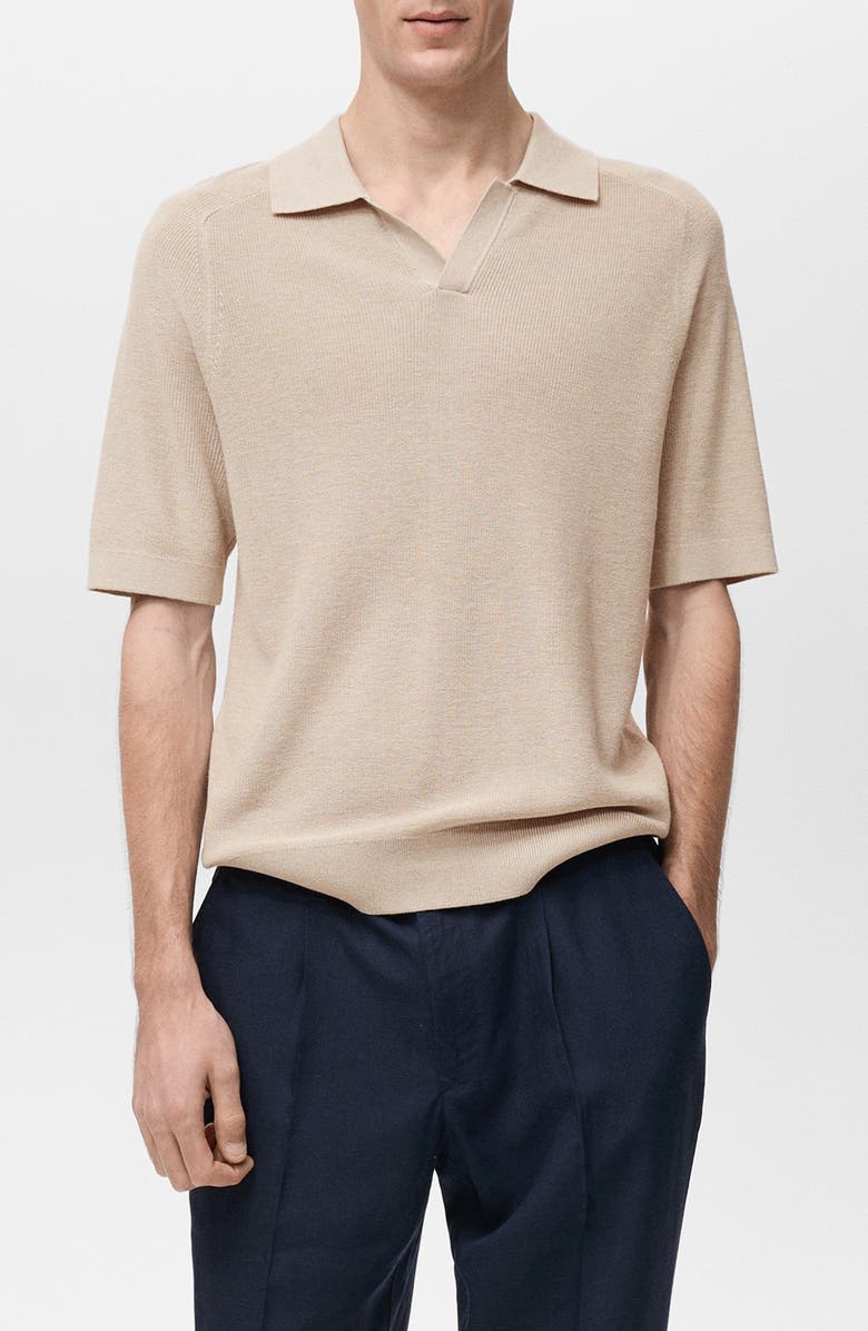 MANGO Johnny Collar Polo Sweater, Main, color,