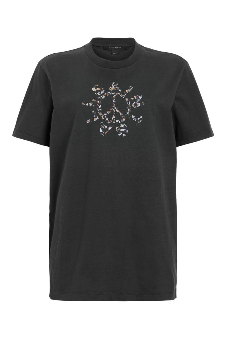 Pierra Oversize Cotton Graphic T-Shirt, Alternate, color, BLACK
