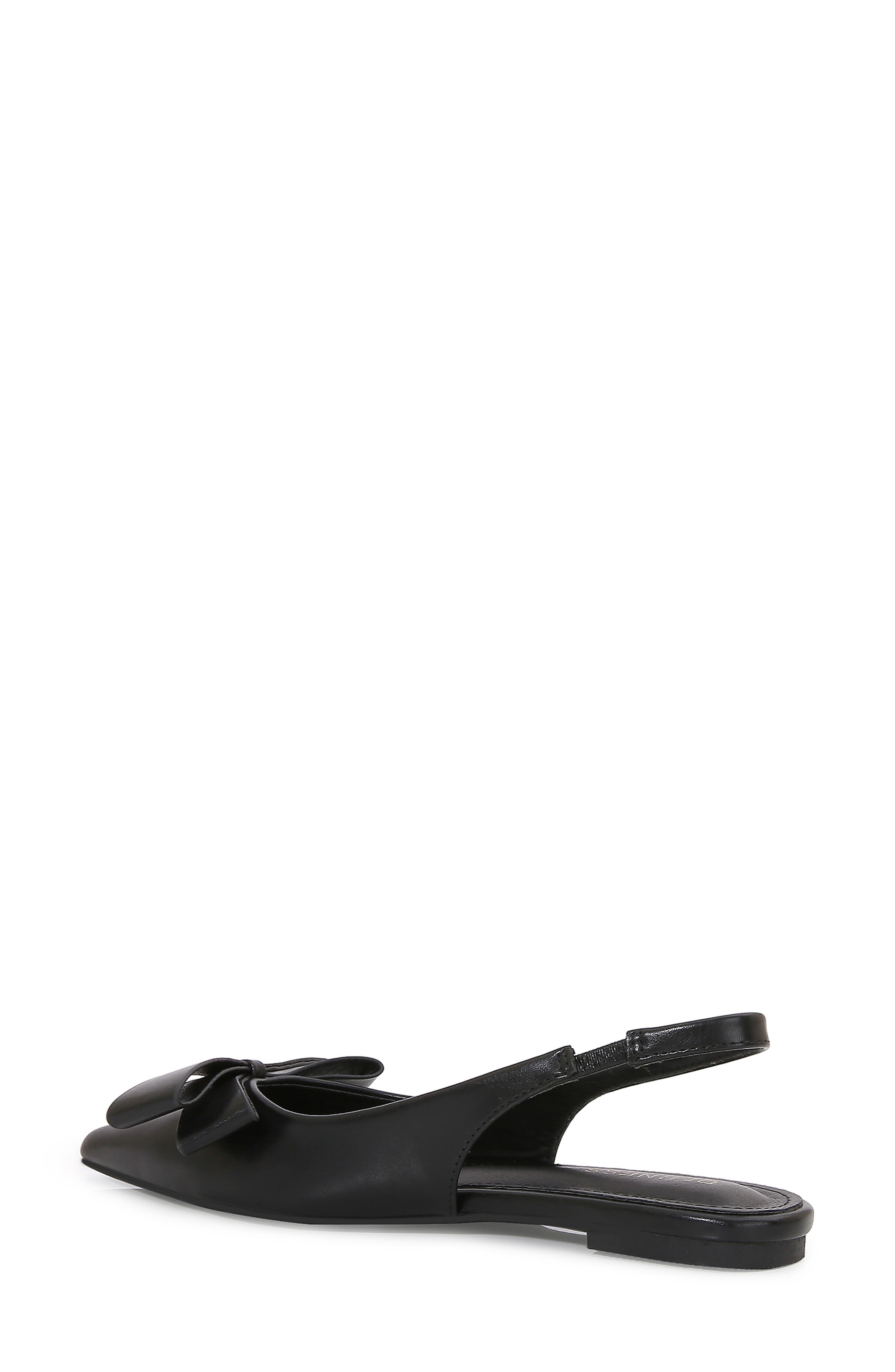 BERNESS Cinnamon Bow Slingback Flat, Alternate, color, Black